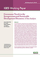 Governance Trends in the Intergovernmental Sustainable Development Discourse: A Text Analysis